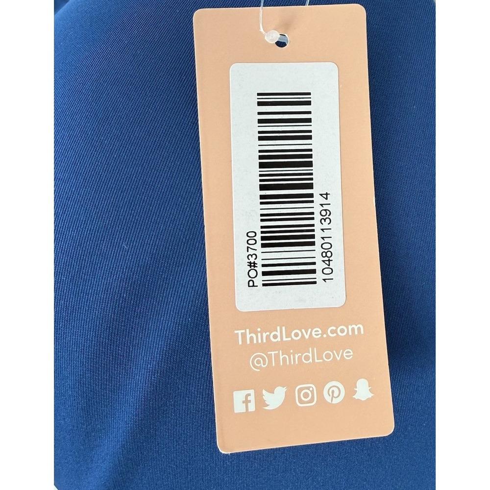 ThirdLove Kinetic Sports Bra 42C Blue NWT High Impact Wireless Plus Size X-Back - Picture 8 of 8
